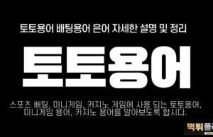 토토용어
